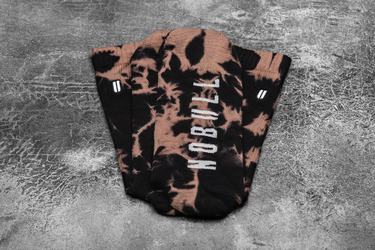 Nobull Crew Tie-Dye Men's Socks Black | Australia (AB4697)